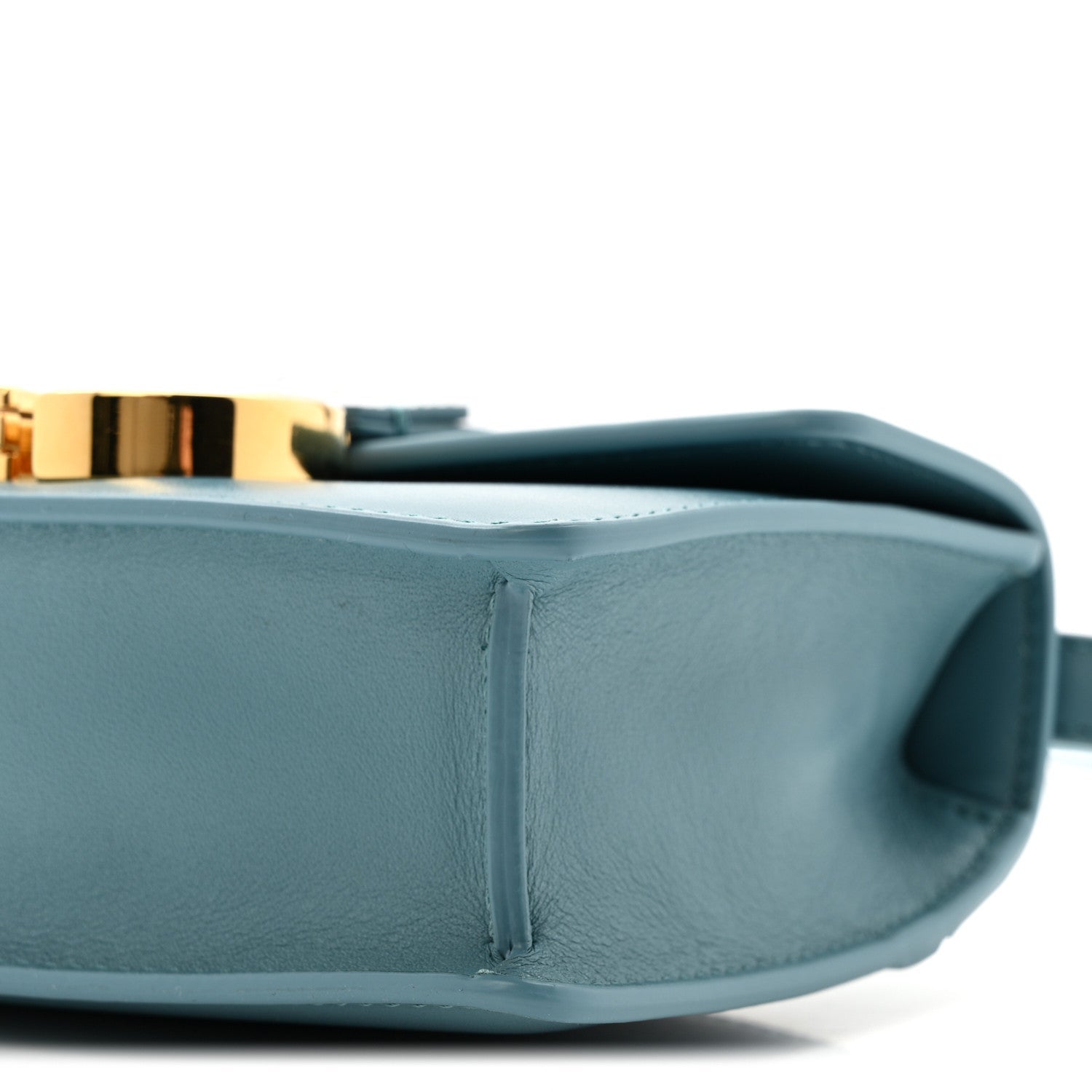 Christian Dior Smooth Calfskin Micro 30 Montaigne Flap Bag Cerulean Blue