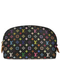 Louis Vuitton Black Monogram Multicolor Pochette Cosmetic M47355