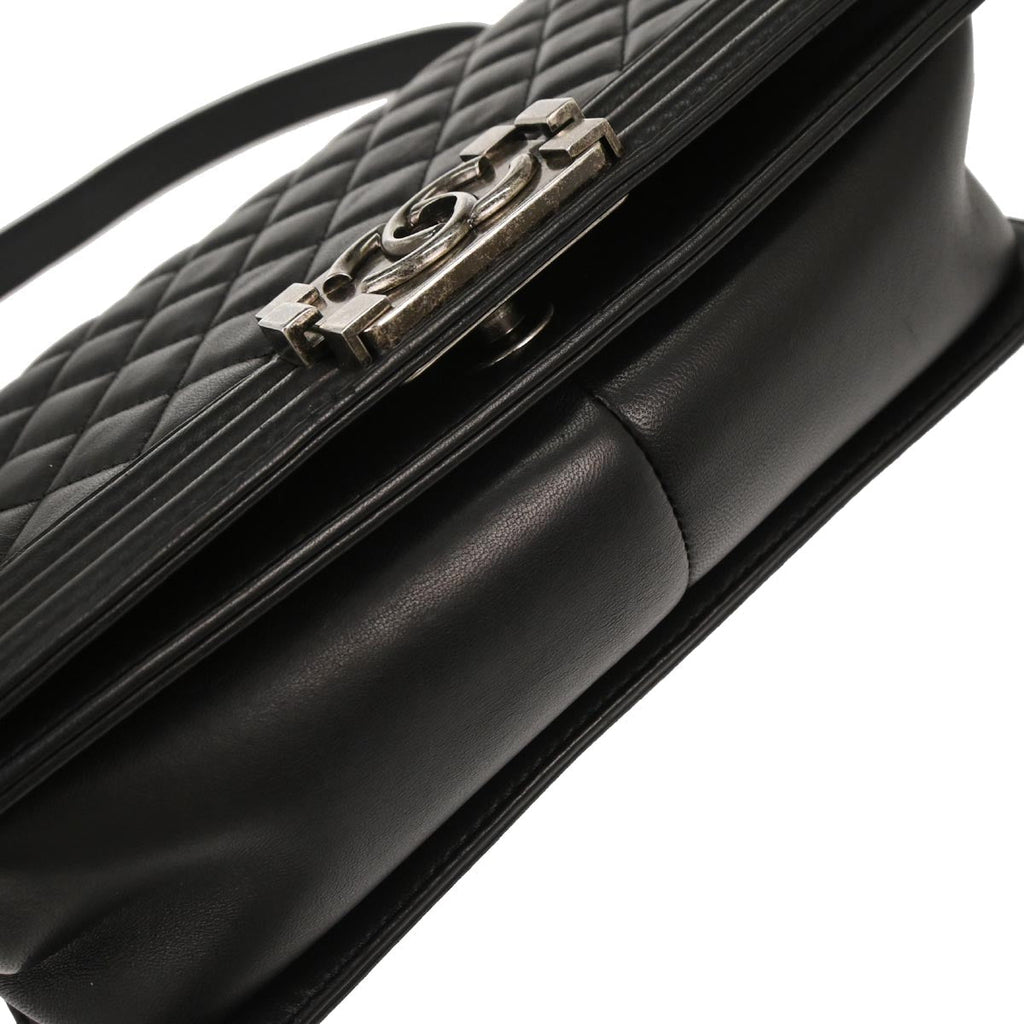Boy Chanel 2017 Black Lambskin Medium Shoulder Bag