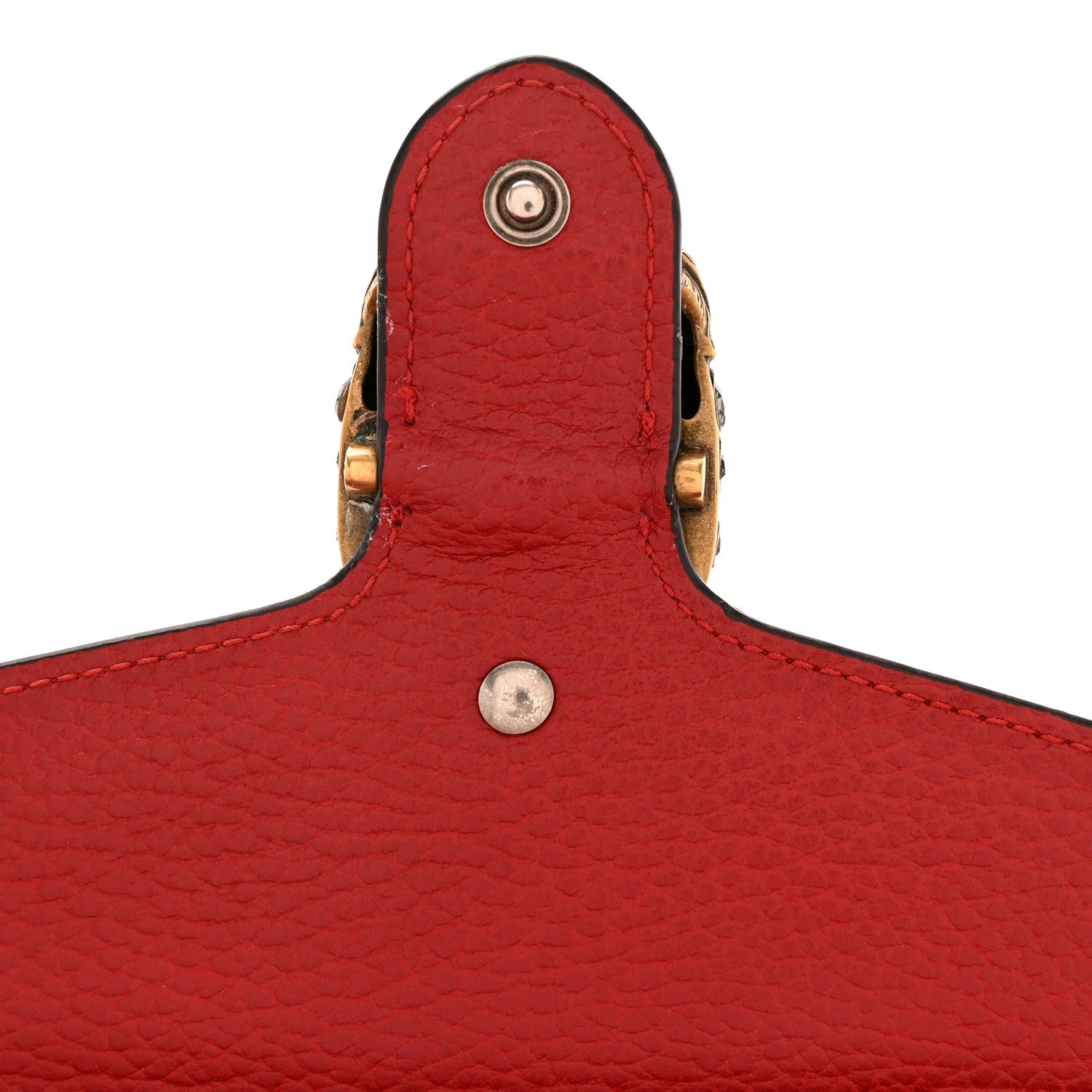 Gucci Calfskin Mini Dionysus Chain Wallet Hibiscus Red