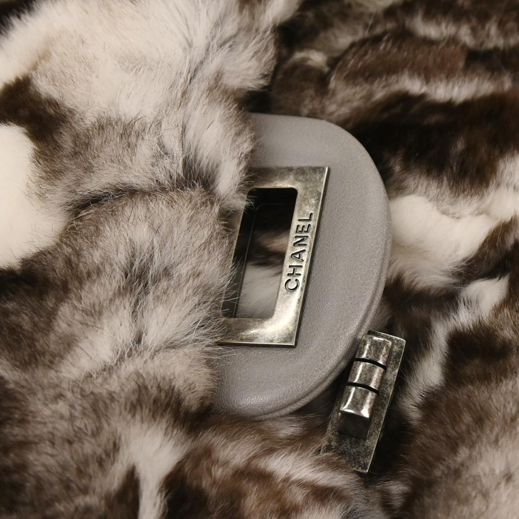 Chanel * 2017 Brown Orylag Fur 2.55 Classic Double Flap Shoulder Bag