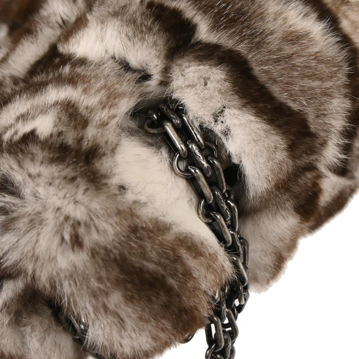 Chanel * 2017 Brown Orylag Fur 2.55 Classic Double Flap Shoulder Bag