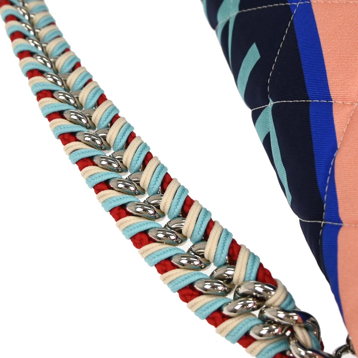 Chanel 2018 Multicolor Satin Quilted Printed 2way Maxi Flap Bag