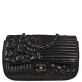 Chanel 2014 Black Lambskin Paris Dallas Stars and Stripes Flap Bag Shoulder Bag