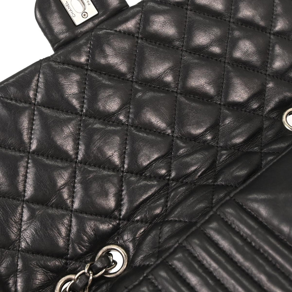 Chanel 2014 Black Lambskin Paris Dallas Stars and Stripes Flap Bag Shoulder Bag
