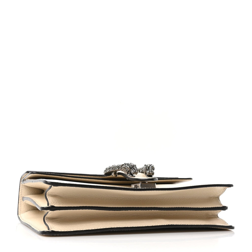 Gucci Textured Calfskin Crystal Small Dionysus Shoulder Bag Mystic White