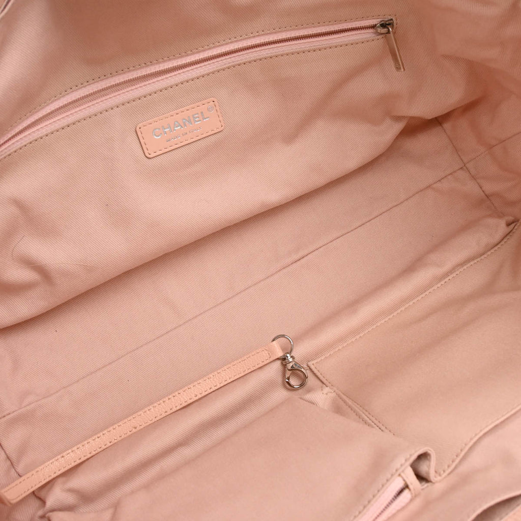 Chanel 2019 Light Pink Canvas Deauville 2way Shoulder Tote Bag