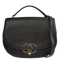 Chanel 2017-2018 Black Calfskin Coco Curve 2way Shoulder Handbag