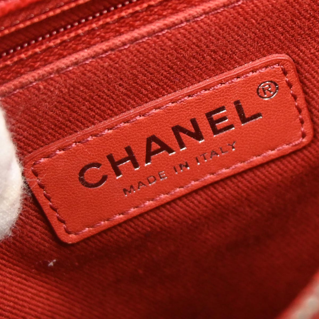 Chanel 2017 Red Caviar Skin Coco Handle 2way Shoulder Handbag
