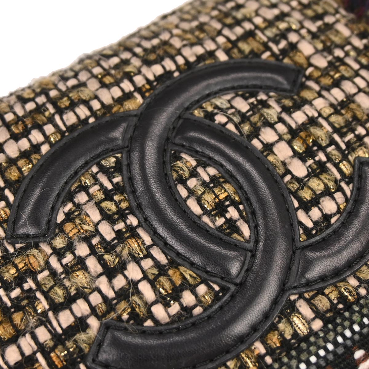 Chanel 2014 Black Tweed Shoulder Bag