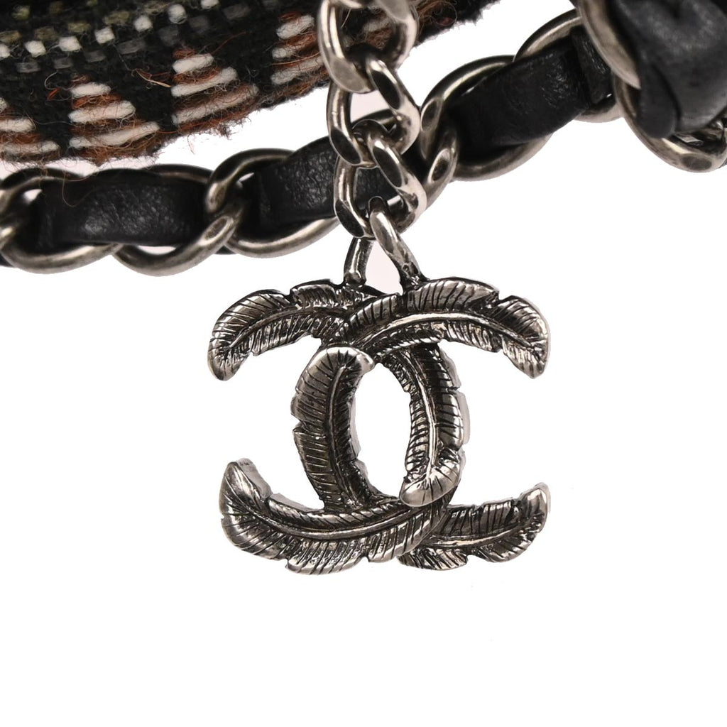 Chanel 2014 Black Tweed Shoulder Bag
