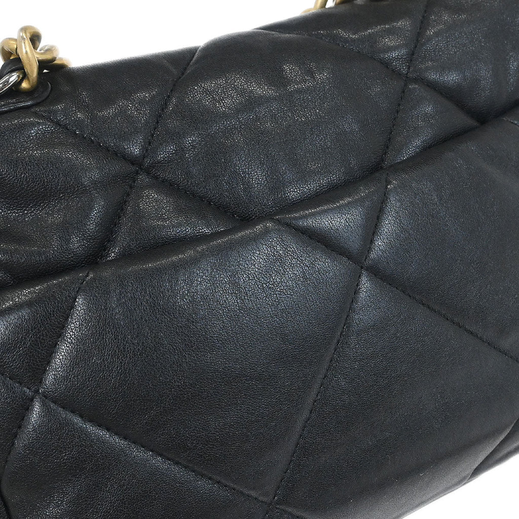 Chanel 2019 Black Calfskin Chanel 19 Dix-neuf 2way Handbag