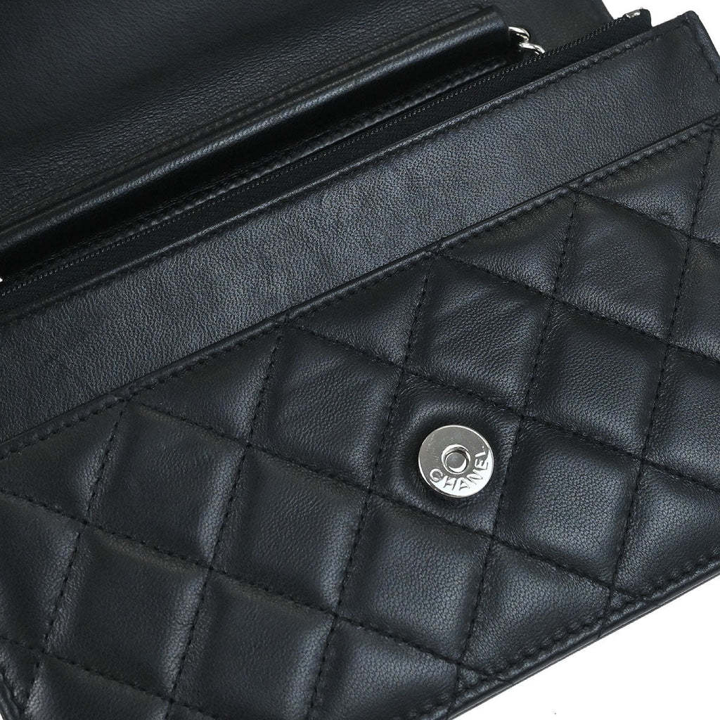 Chanel 2019 Black Lambskin Classic WOC Wallet on Chain Bag