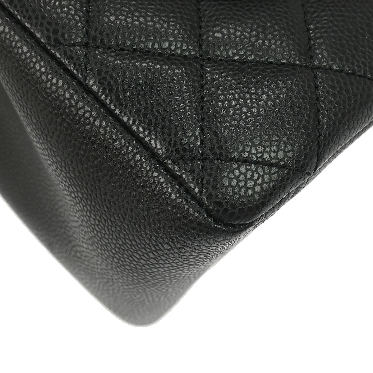 Chanel 2013-2014 Black Caviar Skin Grand Shopping Tote GST Chain Handbag