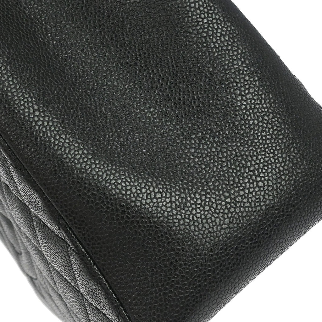 Chanel 2013-2014 Black Caviar Skin Grand Shopping Tote GST Chain Handbag