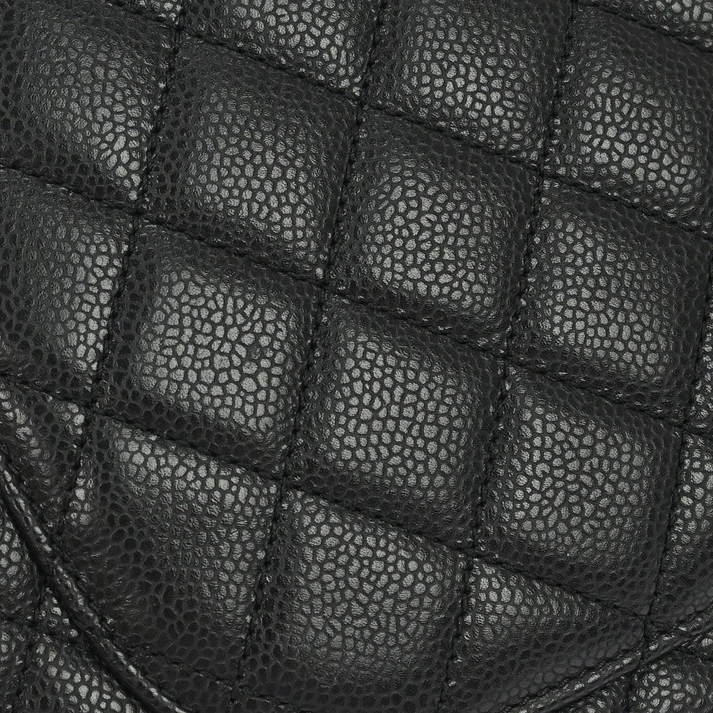 Chanel 2013-2014 Black Caviar Skin Grand Shopping Tote GST Chain Handbag