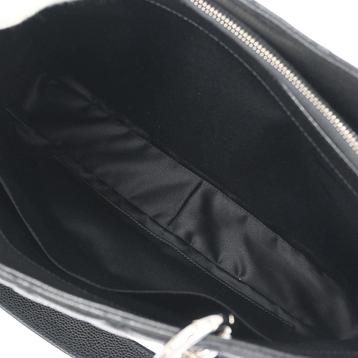 Chanel 2013-2014 Black Caviar Skin Grand Shopping Tote GST Chain Handbag