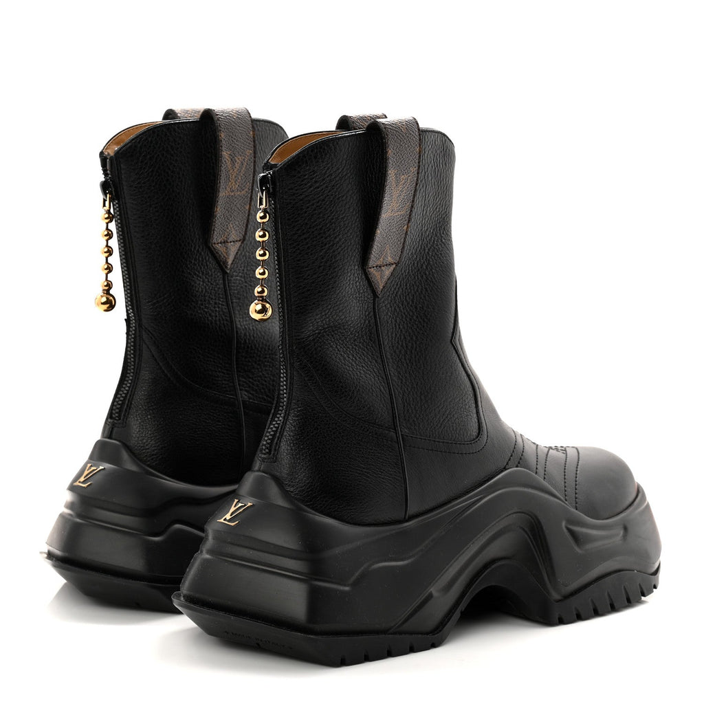 Louis Vuitton Monogram LV Archlight 2.0 Platform Ankle Boots 39 Black