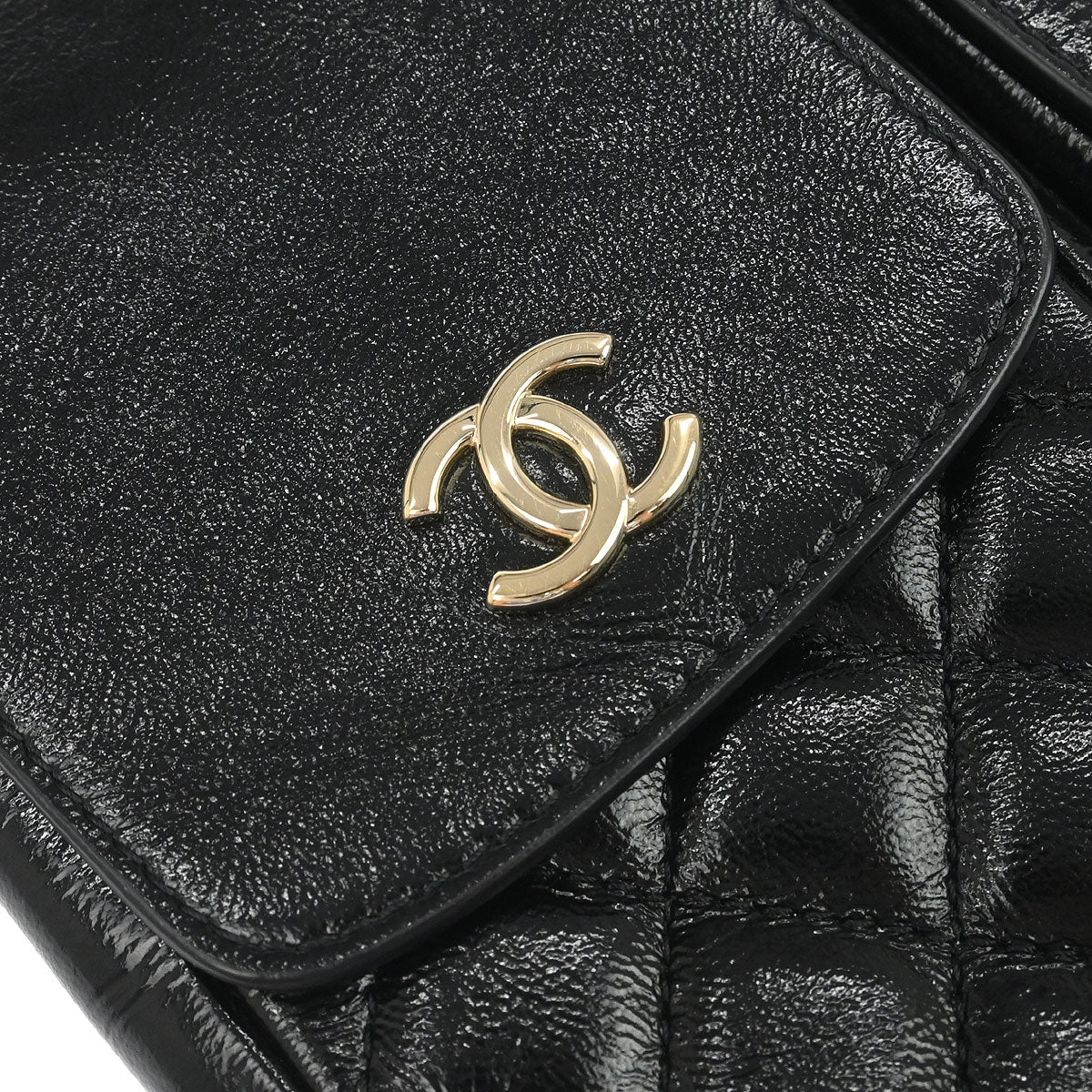 Chanel 2019 Black Calfskin Double Pocket Flap Shoulder Bag