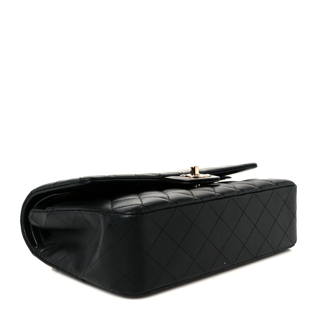 Chanel Lambskin Quilted Medium Double Flap Black