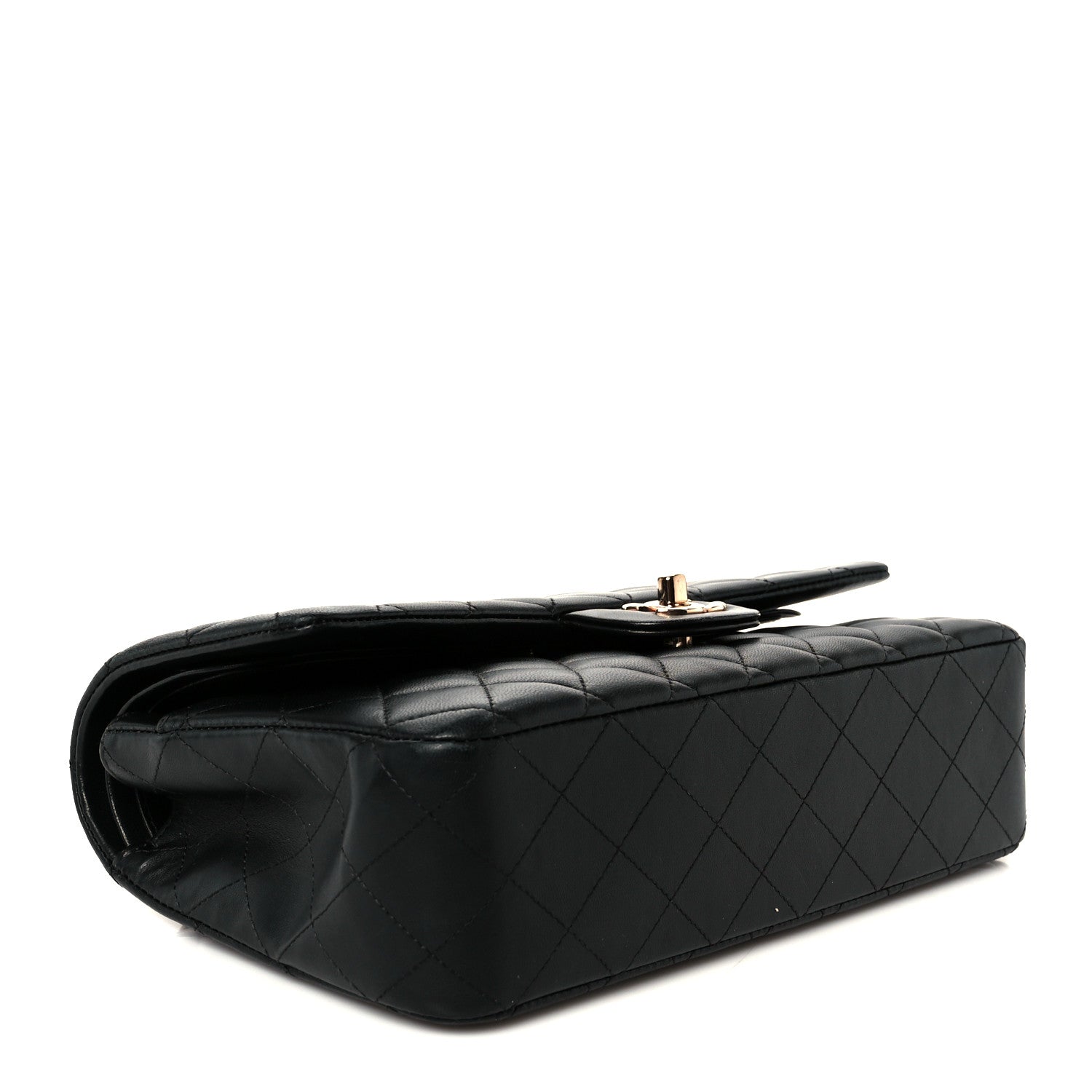 Chanel Lambskin Quilted Medium Double Flap Black