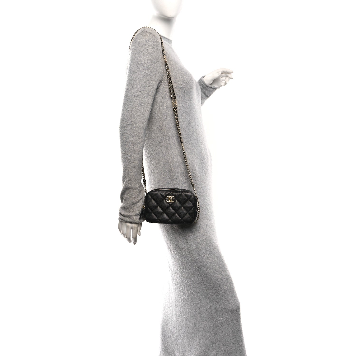 Chanel Caviar Quilted Mini CC You Camera Case Black