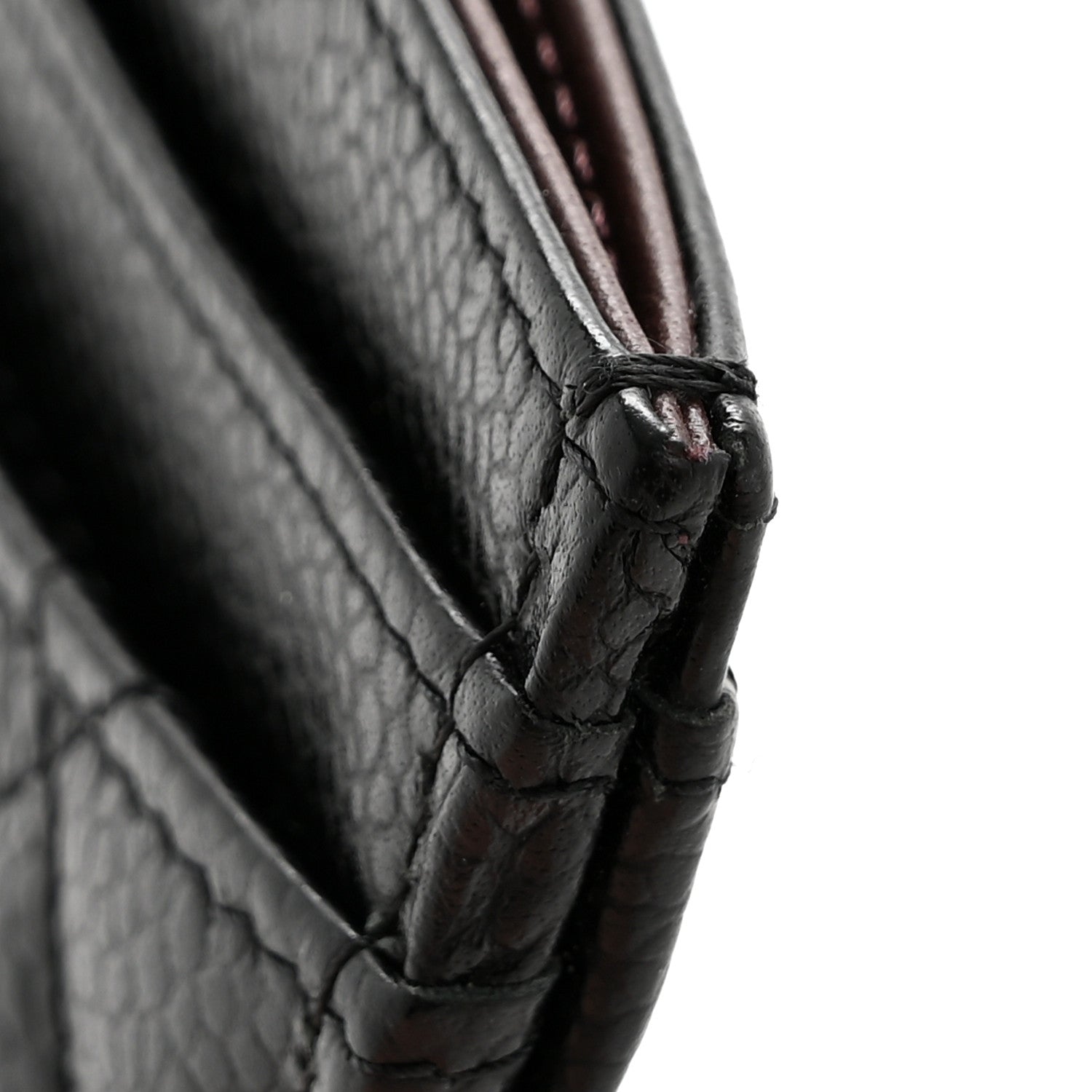 Caviar Quilted Card Holder Black