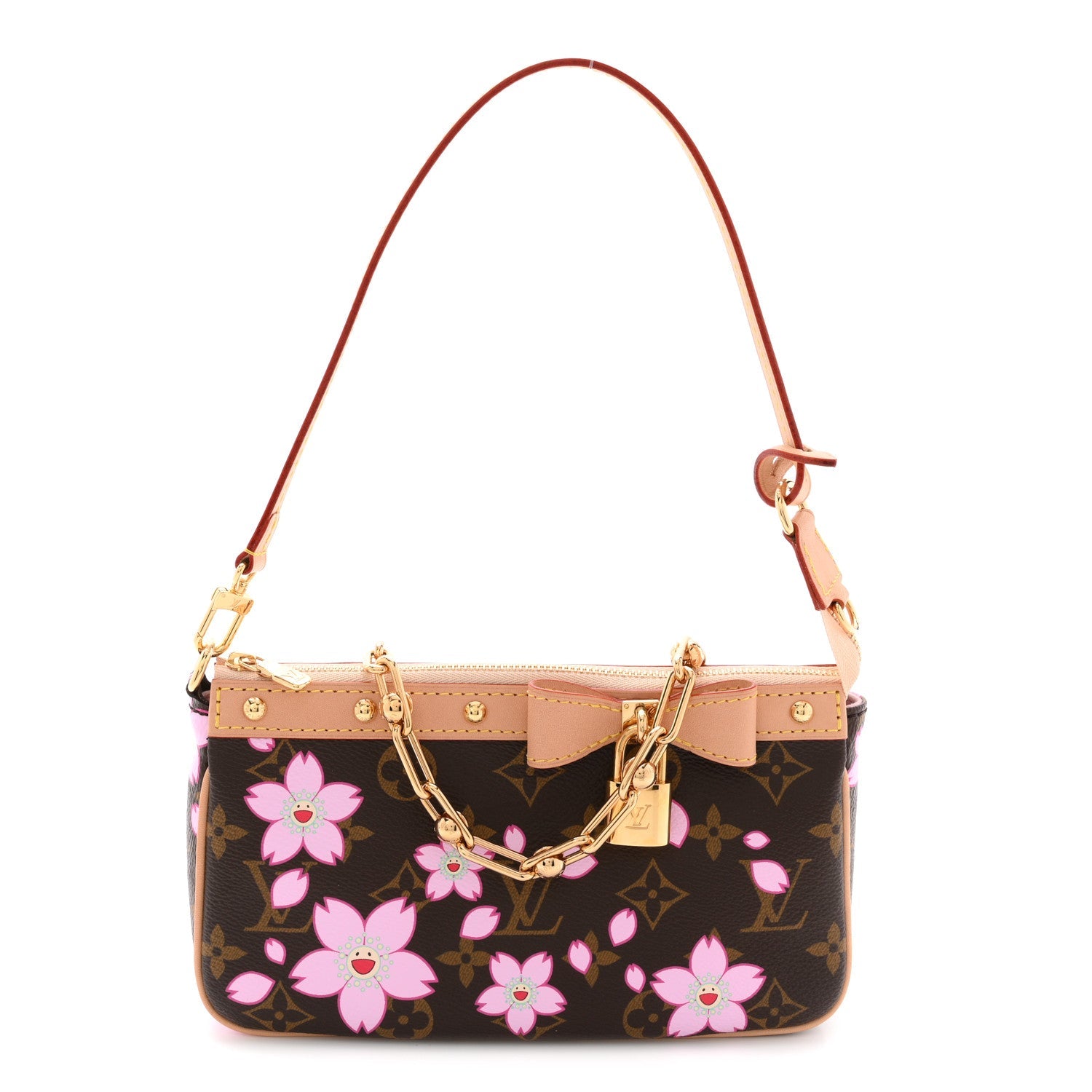 Louis Vuitton LV X TM Monogram Pochette Accessories Sakura Brown