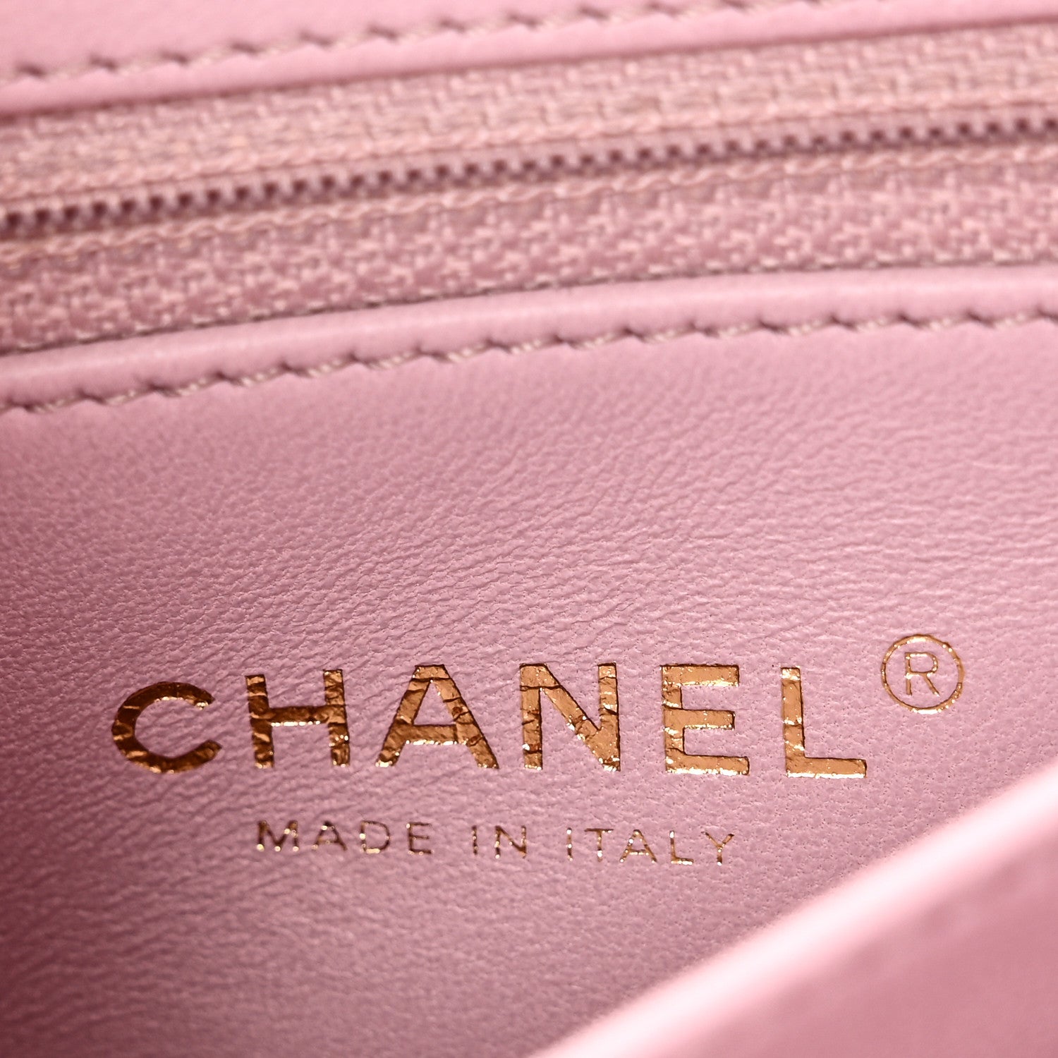 Chanel Crumpled Lambskin Quilted Mini CC Links Top Handle Flap Light Pink