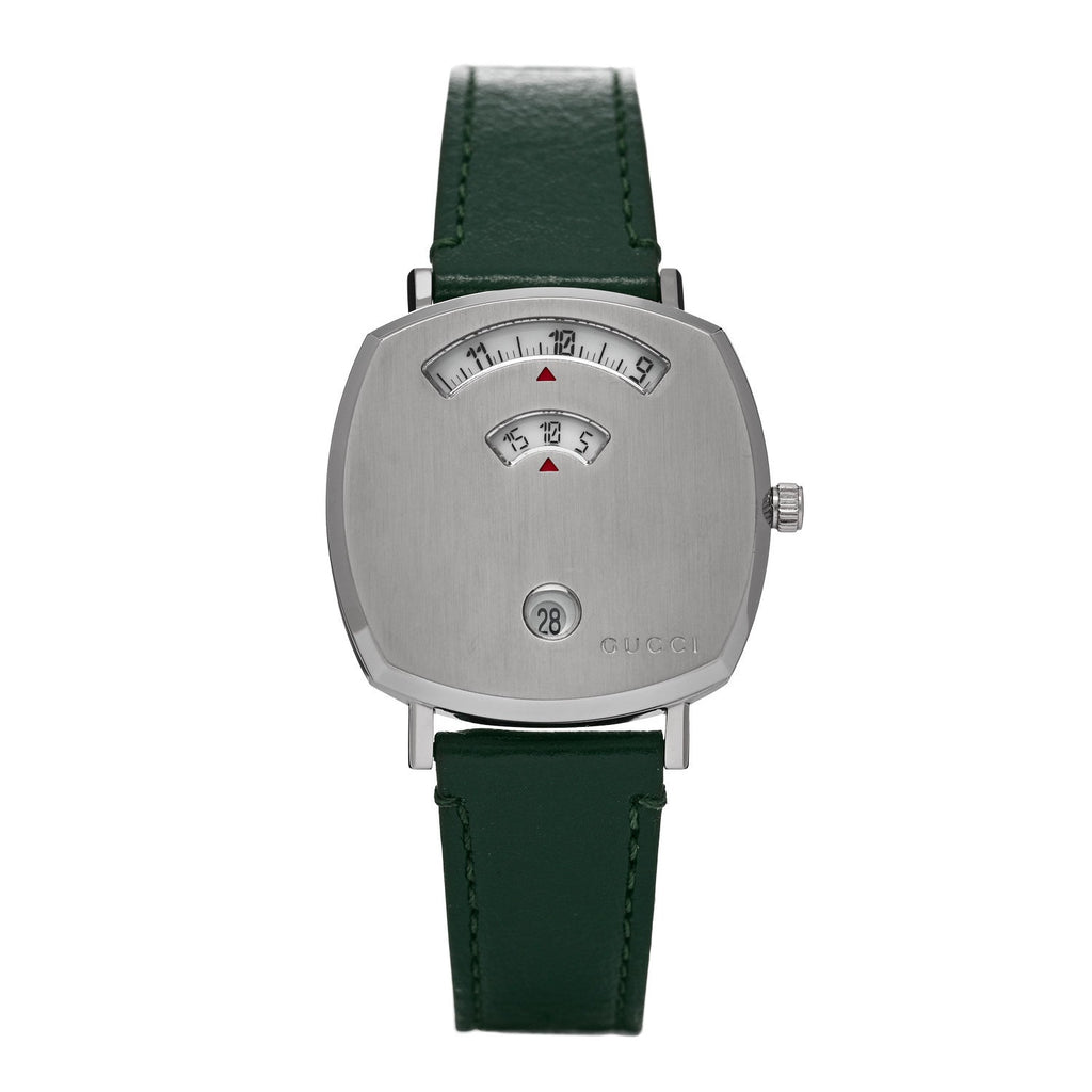 Gucci Stainless Steel Calfskin 35mm Grip Quartz Watch Green