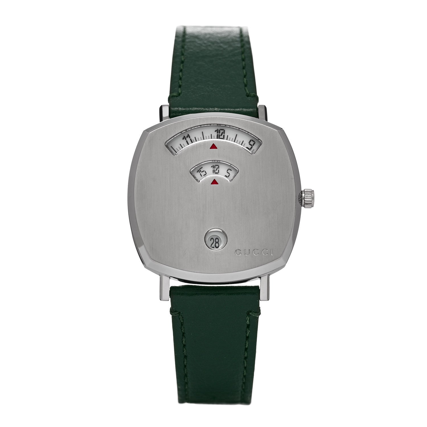Gucci Stainless Steel Calfskin 35mm Grip Quartz Watch Green