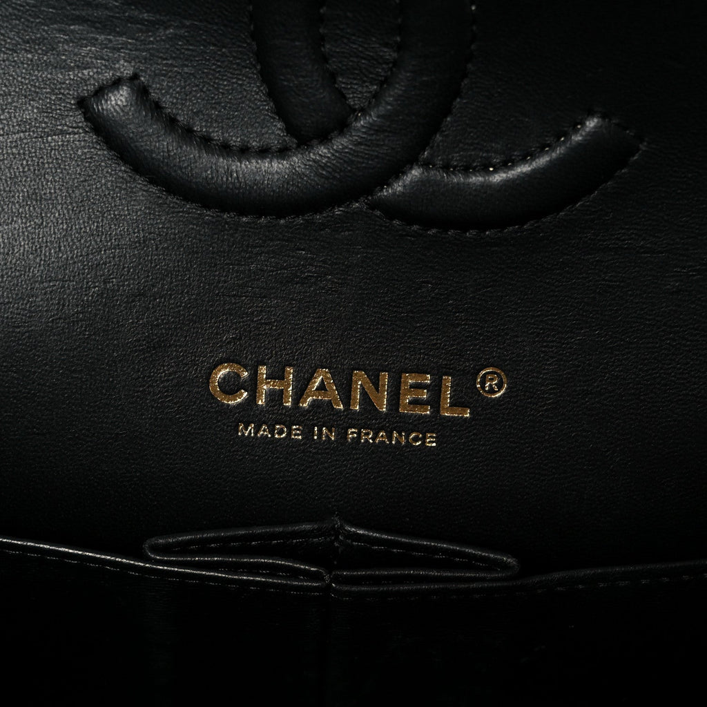 Chanel Lambskin Quilted Medium Double Flap Black