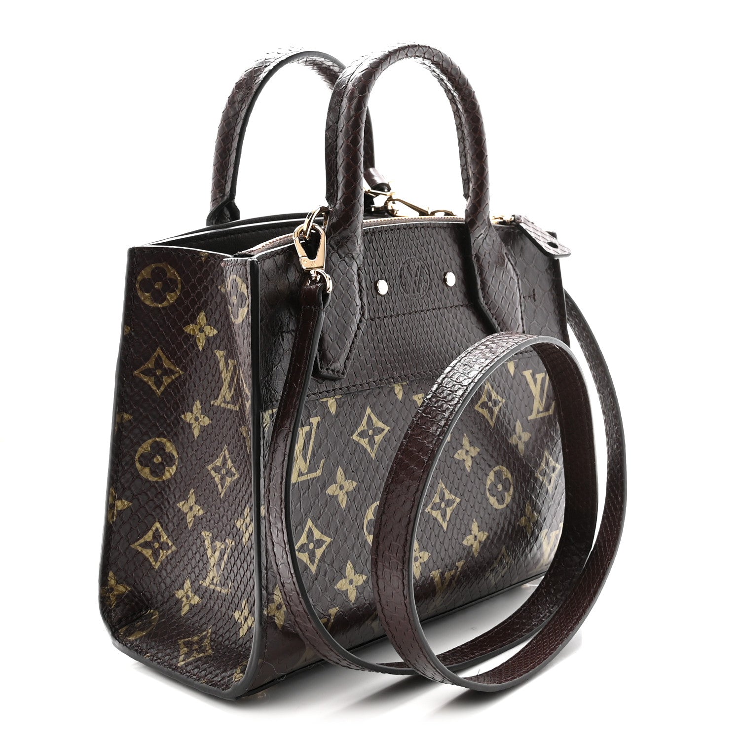 Louis Vuitton Snakeskin Monogram City Steamer Mini Brown