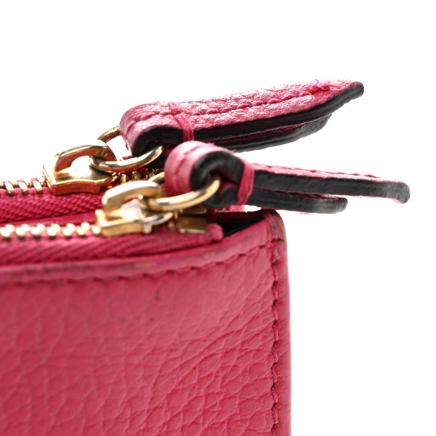 Gucci Dollar Calfskin GG Marmont Compact Wallet Box Pink