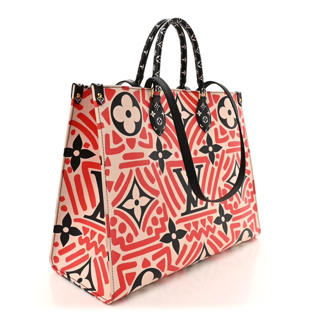 Louis Vuitton Monogram Giant Crafty Onthego GM Creme Rouge Black