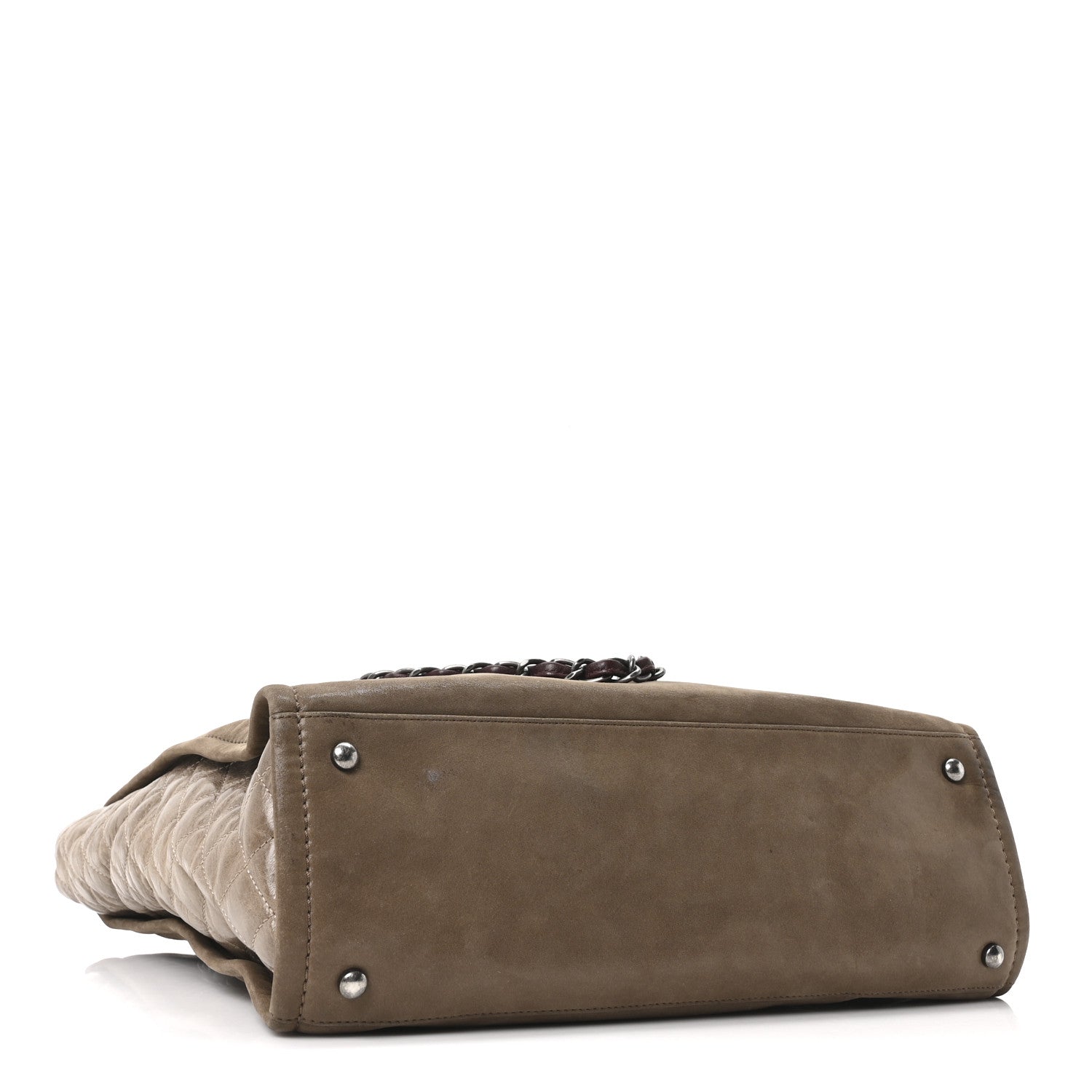 Chanel Iridescent Calfskin In The Mix Tall Tote Khaki