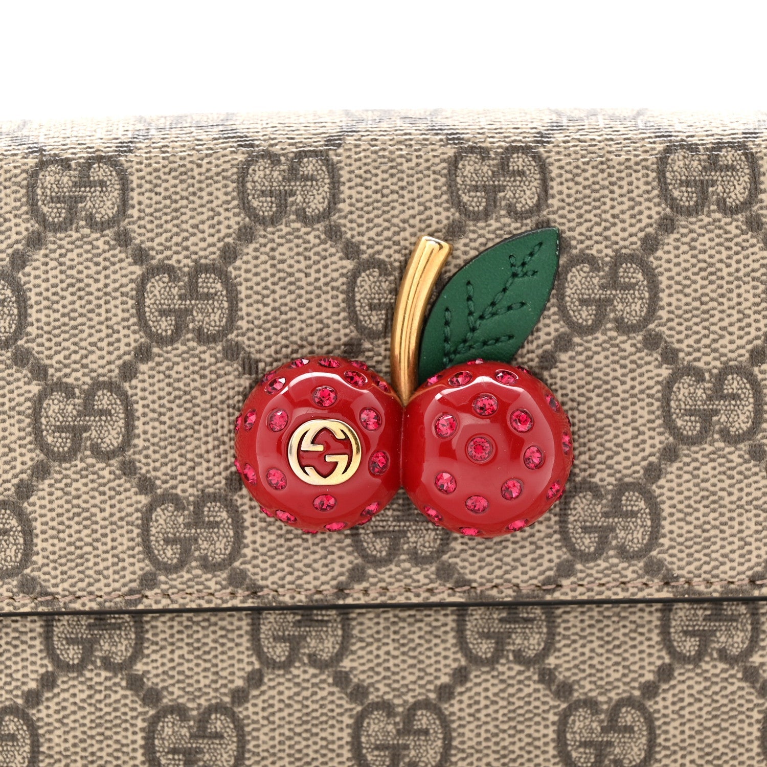 Gucci GG Supreme Monogram Mini Cherry Chain Bag
