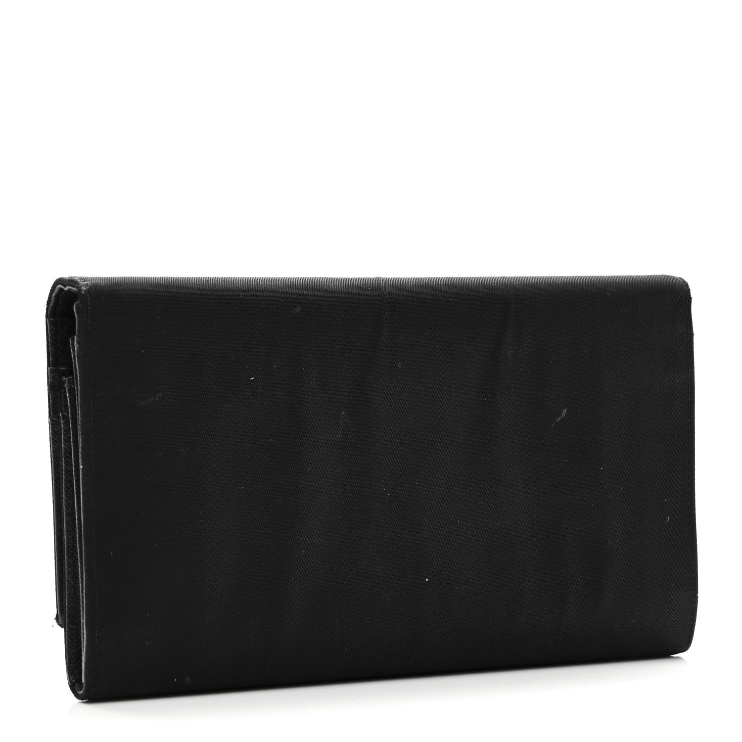 Prada Tessuto Nylon Continental Flap Wallet Black
