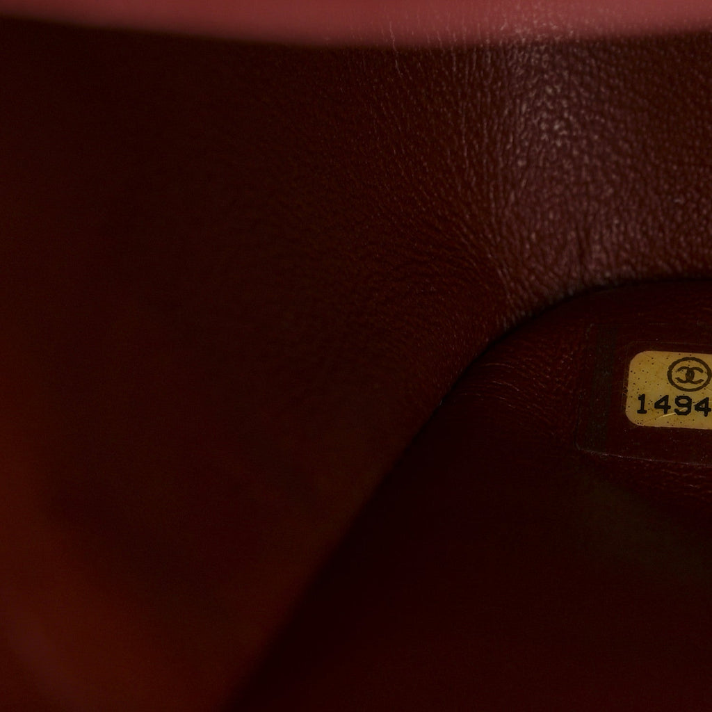 Chanel Caviar Quilted Jumbo Double Flap Dark Red