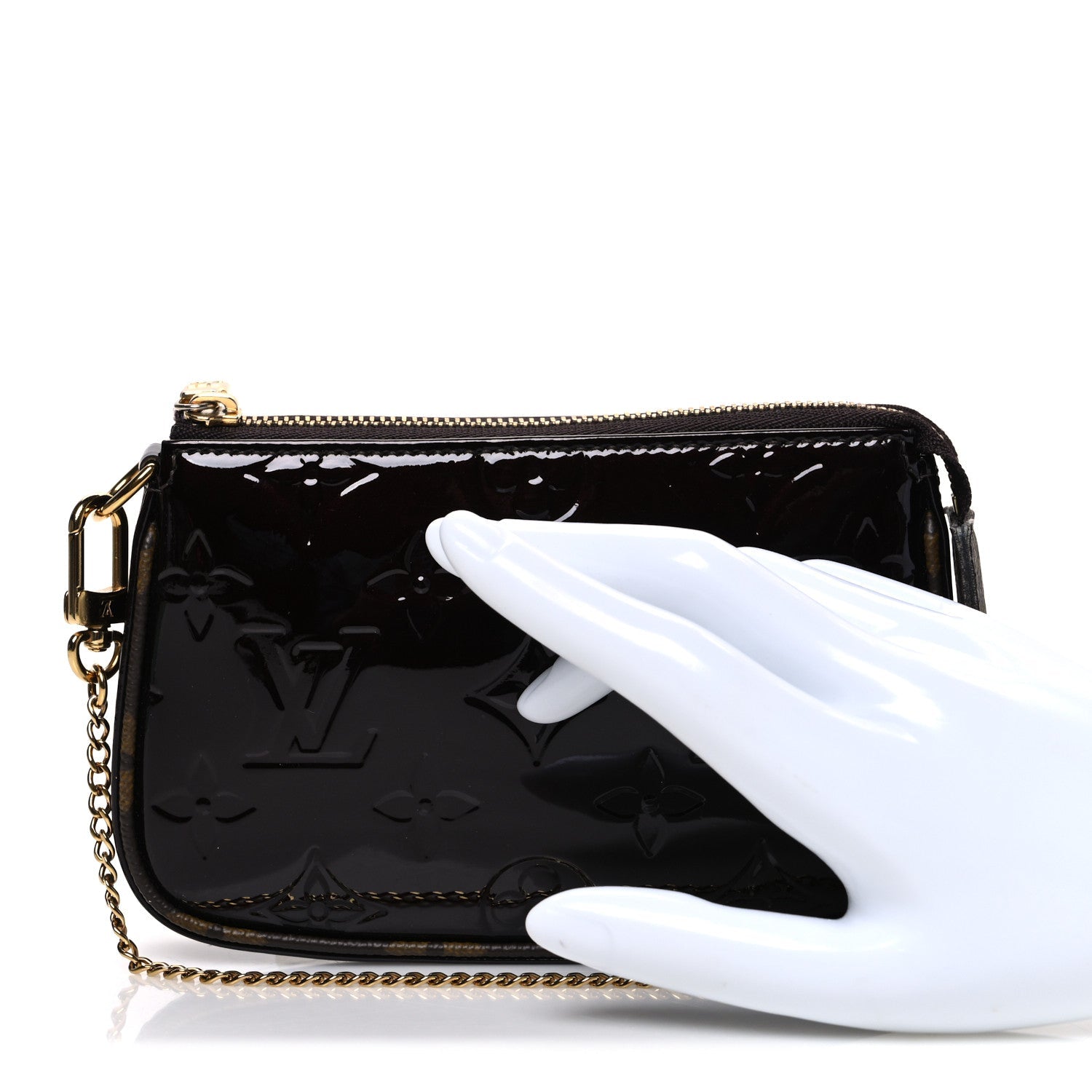 Louis Vuitton Vernis Monogram Mini Pochette Accessories Amarante