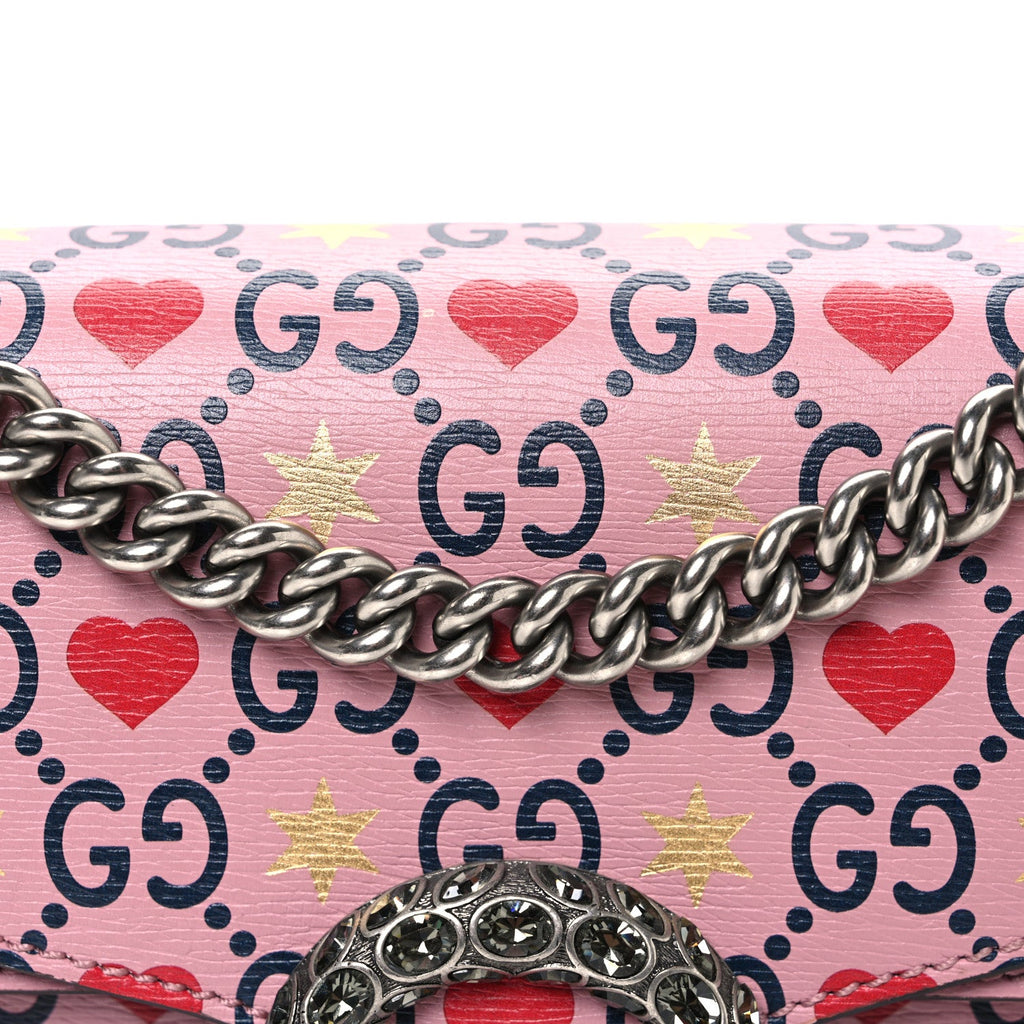 Gucci Calfskin Valentine's Day Exclusive Small Dionysus Bag Pink