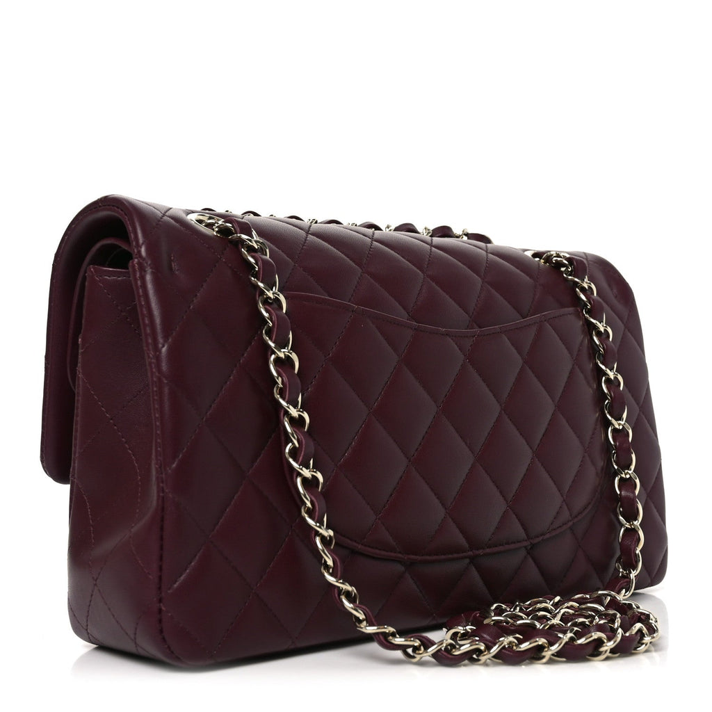 Chanel Lambskin Quilted Medium Double Flap Burgundy