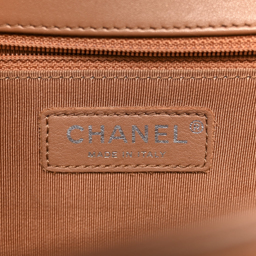 Chanel Calfskin Quilted New Medium Boy Flap Dark Beige