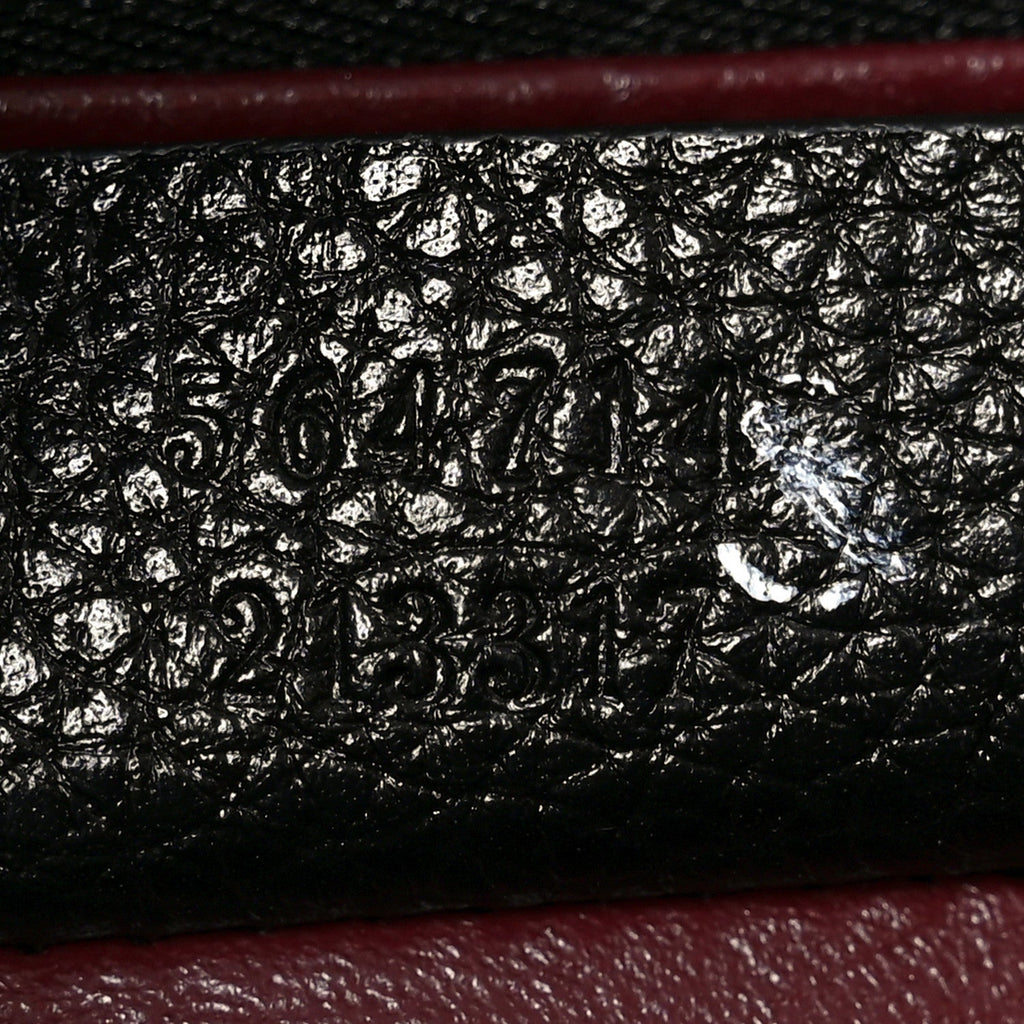Gucci Grainy Calfskin Medium Zumi Top Handle Bag Black