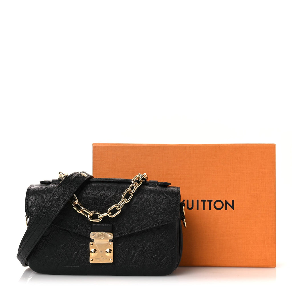 Louis Vuitton Empreinte Pochette Metis East West Black