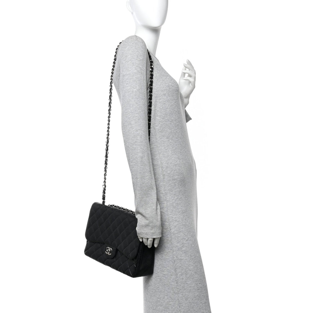 Chanel Caviar Quilted Jumbo Single Flap Black