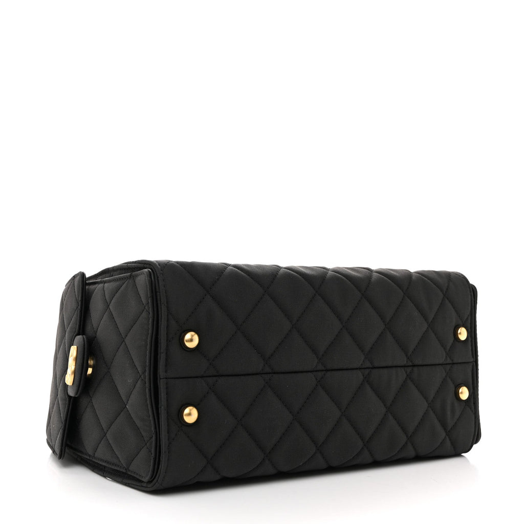 Chanel Canvas Quilted Small Chanel 25 Handbag Black