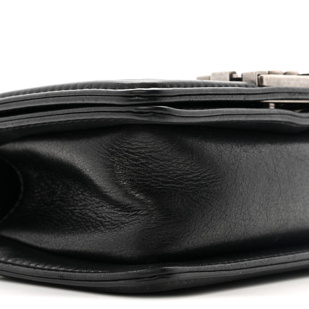 Chanel Galuchat Stingray Mini Boy Flap  Black Silver