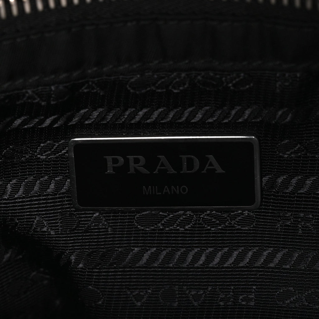 Prada Re-Nylon Quilted Padded Flap Shoulder Bag Black