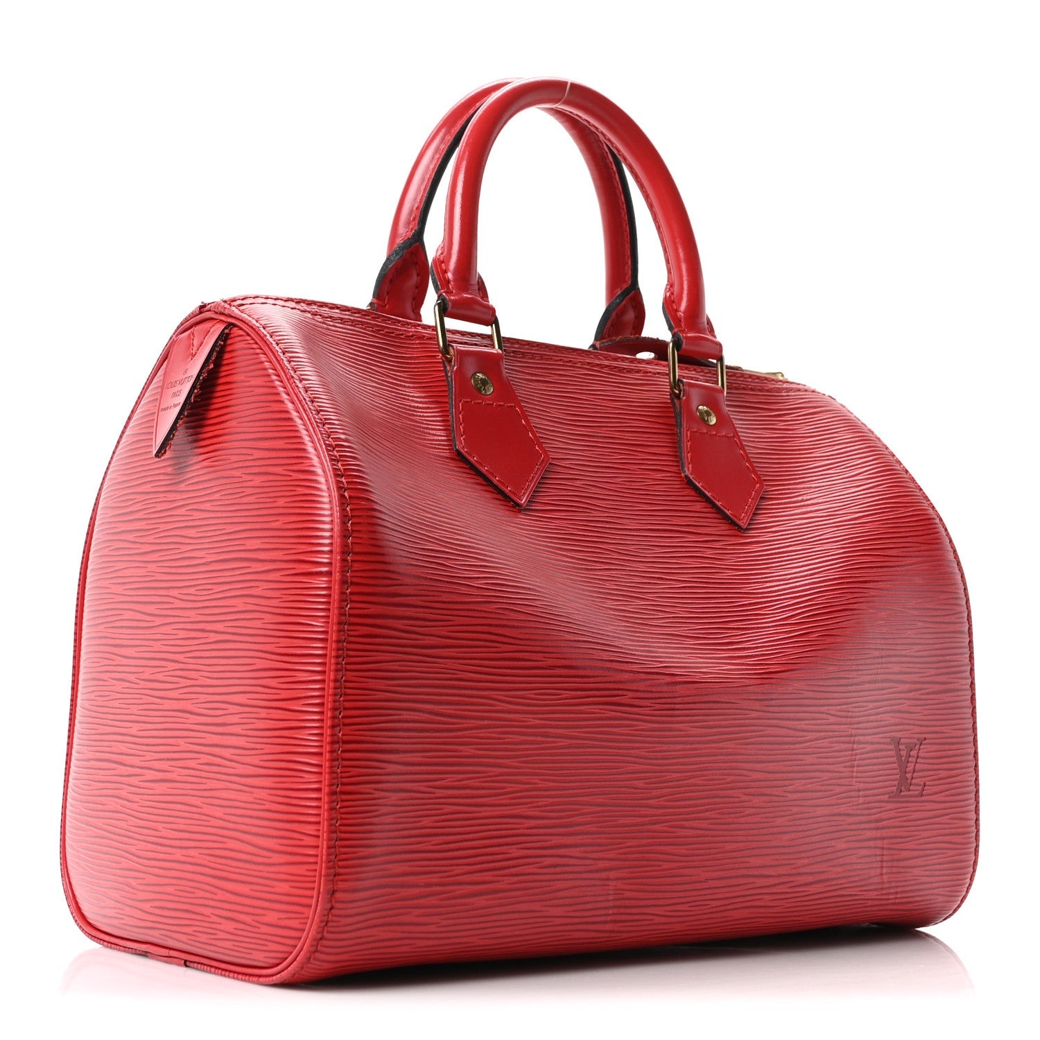 Louis Vuitton Epi Speedy 25 Castillan Red